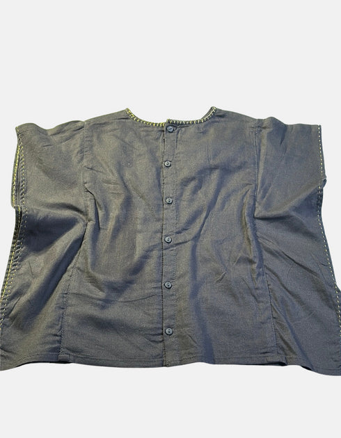 Embroidered Baby Kaftan Top with Smocked Waist